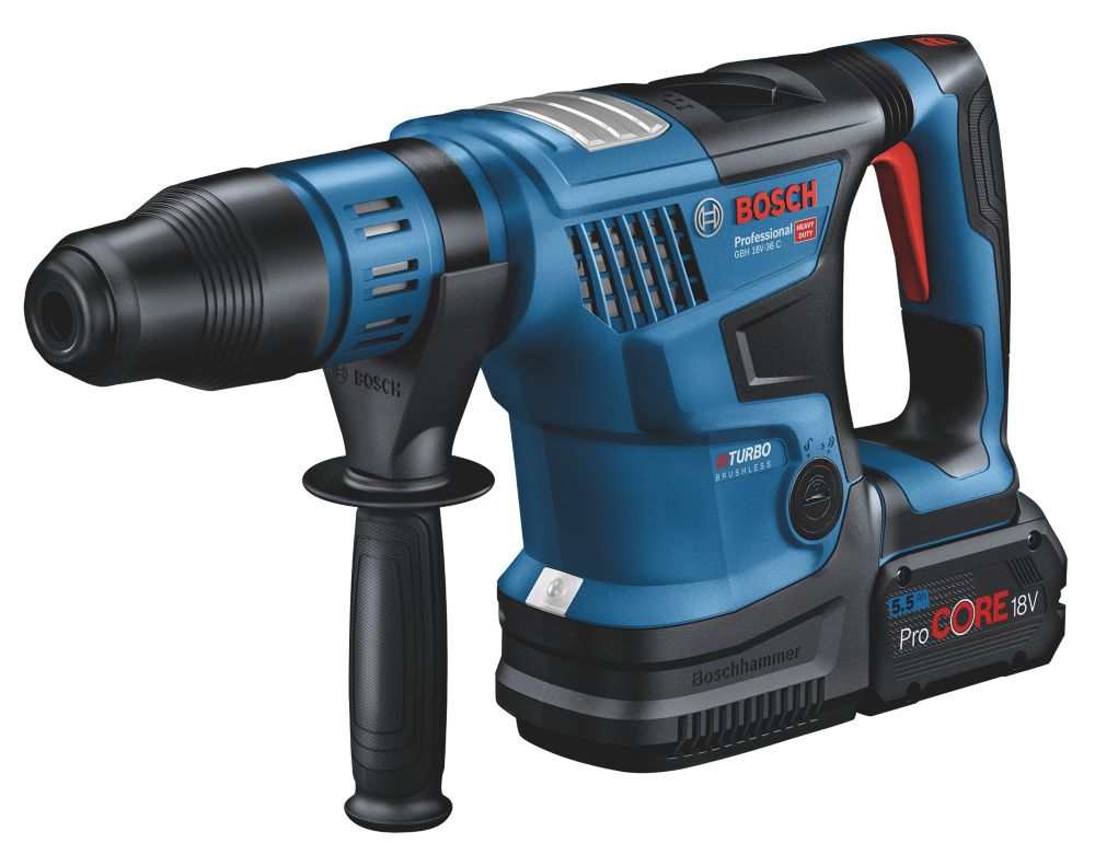 Image of Bosch GBH 18V-36 C 6.6kg 18V 2 x 5.5Ah Li-Ion ProCORE Brushless Cordless BITURBO SDS Max Rotary Hammer 