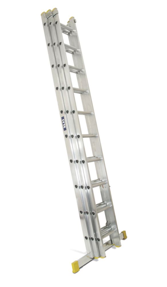 Image of Lyte 3-Section Aluminium Extension Ladder 6.88m 