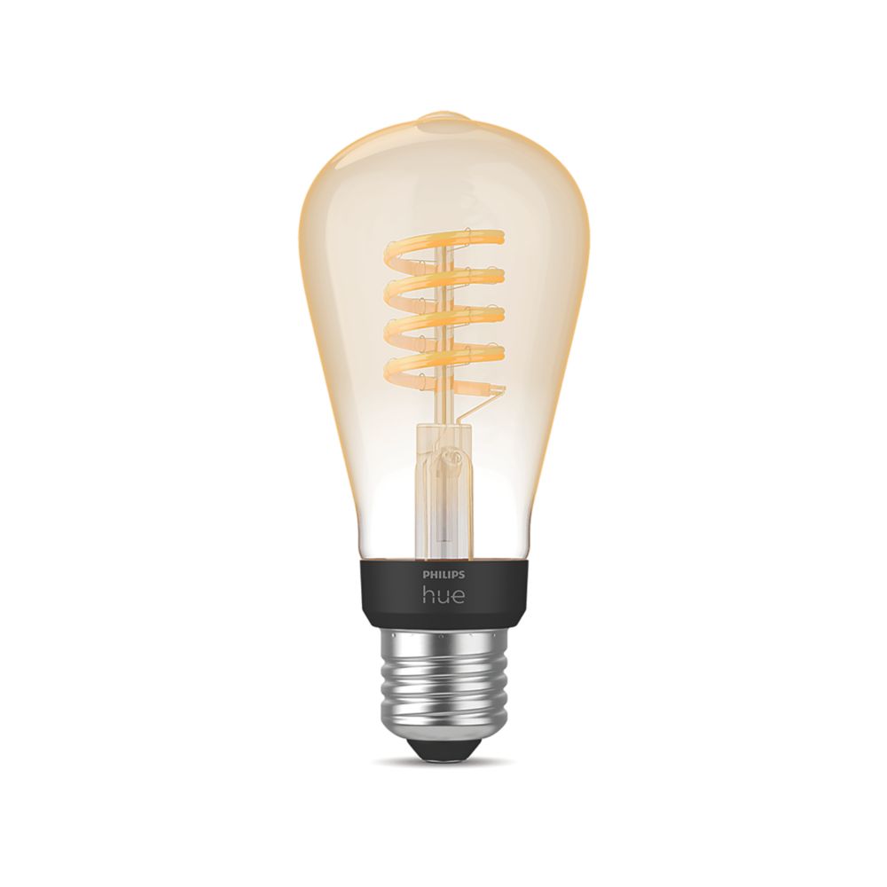 Image of Philips Hue ES ST64 LED Smart Light Bulb 7W 550lm 