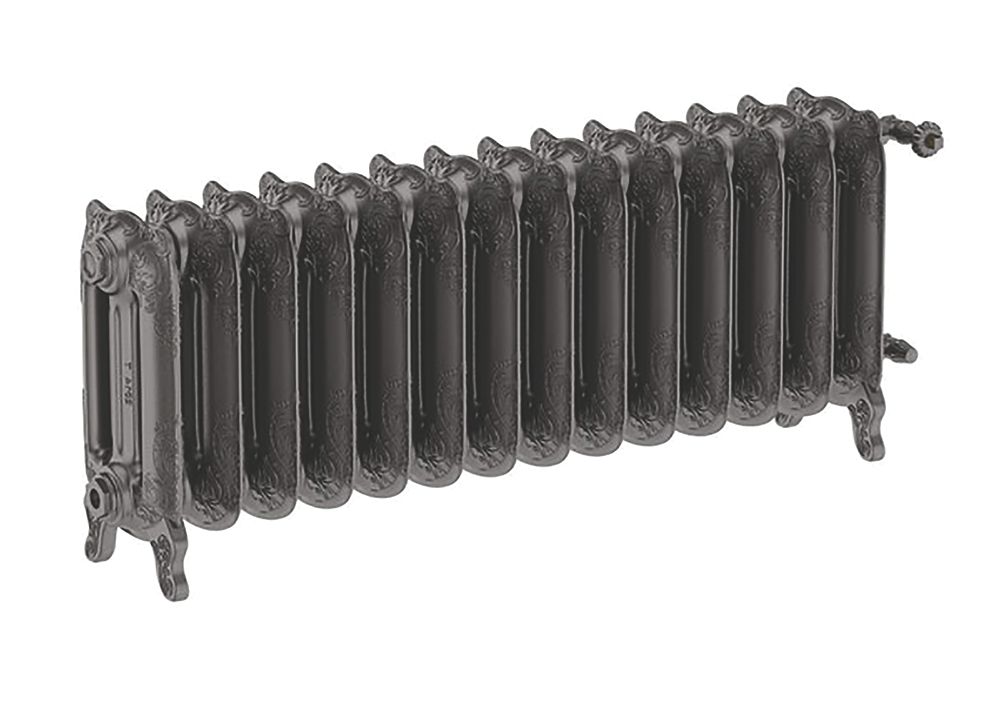 Image of Terma Oxford 3-Column Cast Iron Radiator 470mm x 1180mm Raw Metal 4098BTU 