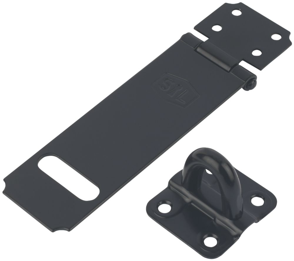 Image of Smith & Locke Hasp & Staple Black 115mm 