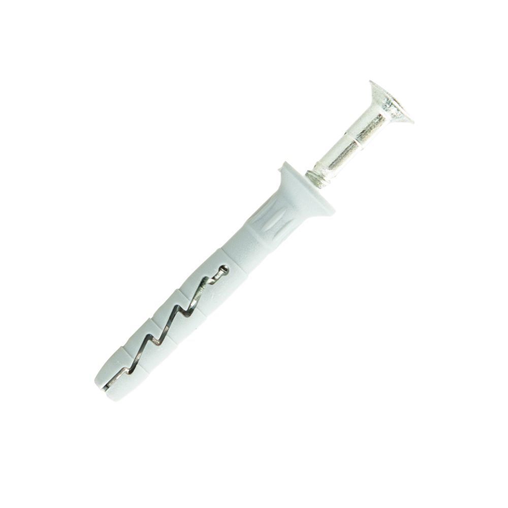 Image of Rawlplug Nylon Hammer-In Fixings 6mm x 60mm 20 Pack 