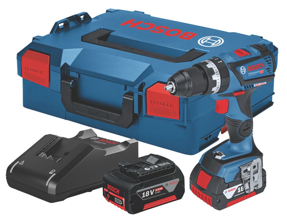 Image of Bosch GSB 18V-60 C 18V 2 x 5.0Ah Li-Ion Coolpack Brushless Cordless Combi Drill 