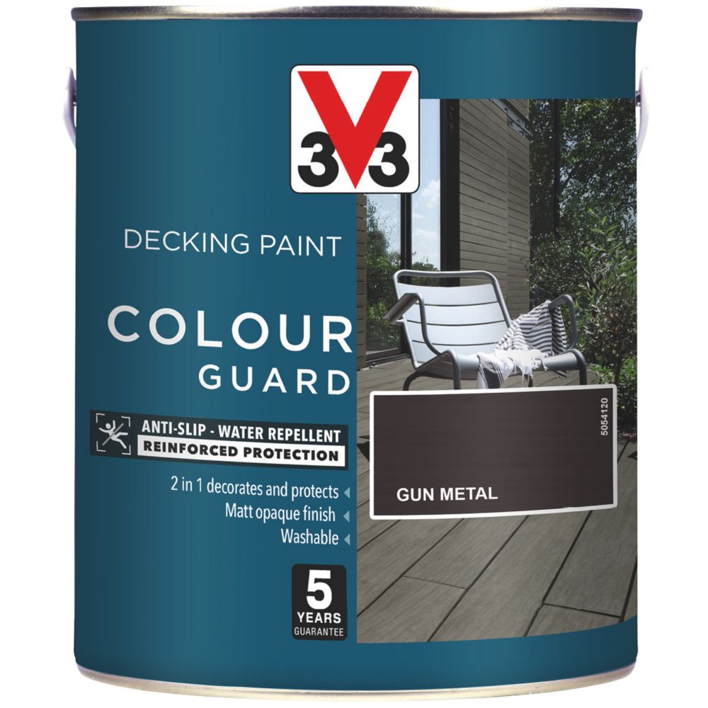 Image of V33 Colour Guard Decking Paint Gun Metal 2.5Ltr 