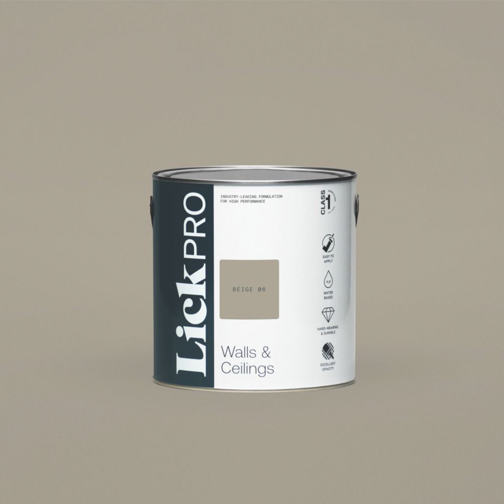 Image of LickPro Matt Beige 06 Emulsion Paint 2.5Ltr 