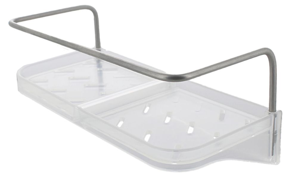 Image of Triton Envi Clear Acrylic Soap Shelf for Retro-Fit Plate 150mm x 50mm x 25mm 