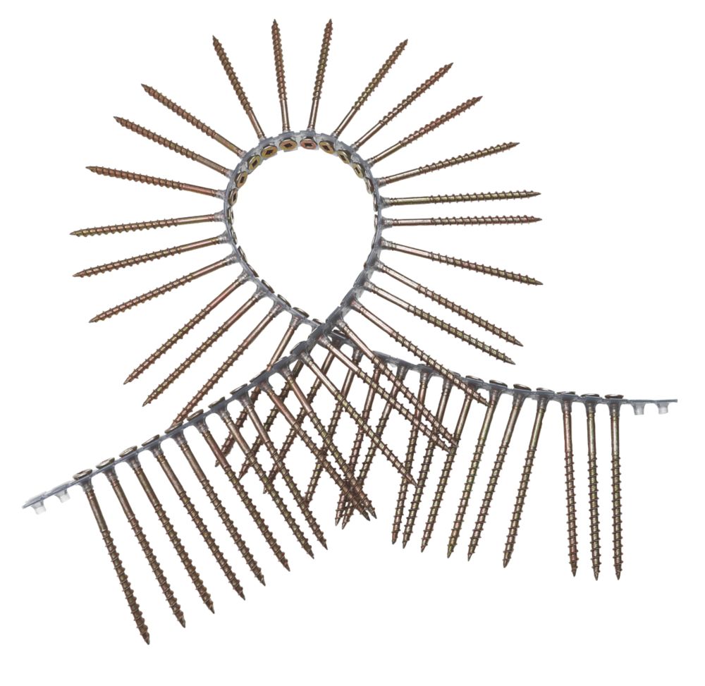 Image of Senco Square Countersunk Coarse Thread Collated Thread-Cutting Flooring Wood Screws 4.5mm x 65mm 1000 Pack 