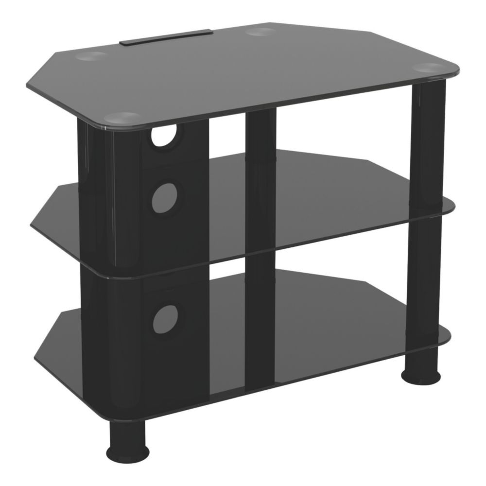 Image of AVF SDC600CMBB TV Stand Black Body / Black Glass 