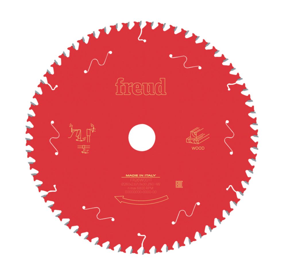 Image of Freud Wood Table Saw Blade 260mm x 30mm 60T 