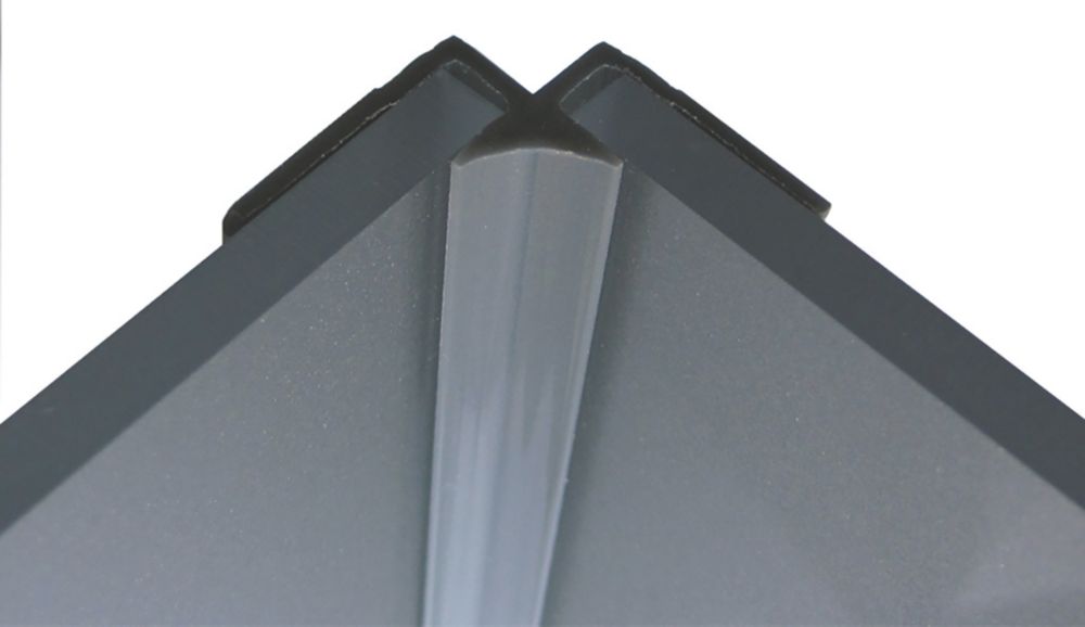 Image of Splashwall Internal Corner Silver 2440mm x 4mm 