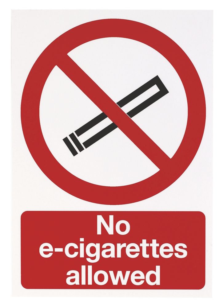 Image of "No E-Cigarettes Allowed" Sign 210mm x 148mm 