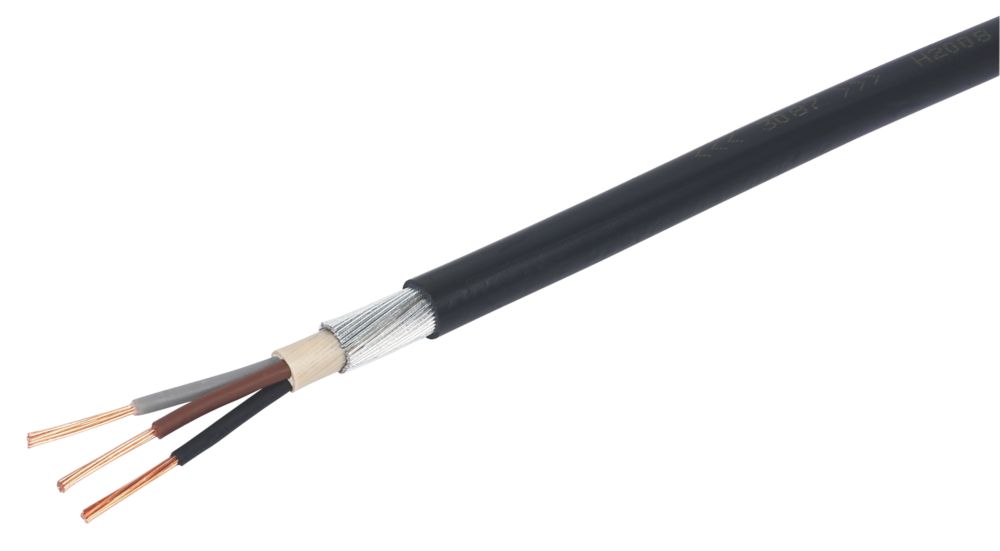 Image of Prysmian 6943X Black 3-Core 1.5mmÂ² Armoured Cable 50m Drum 