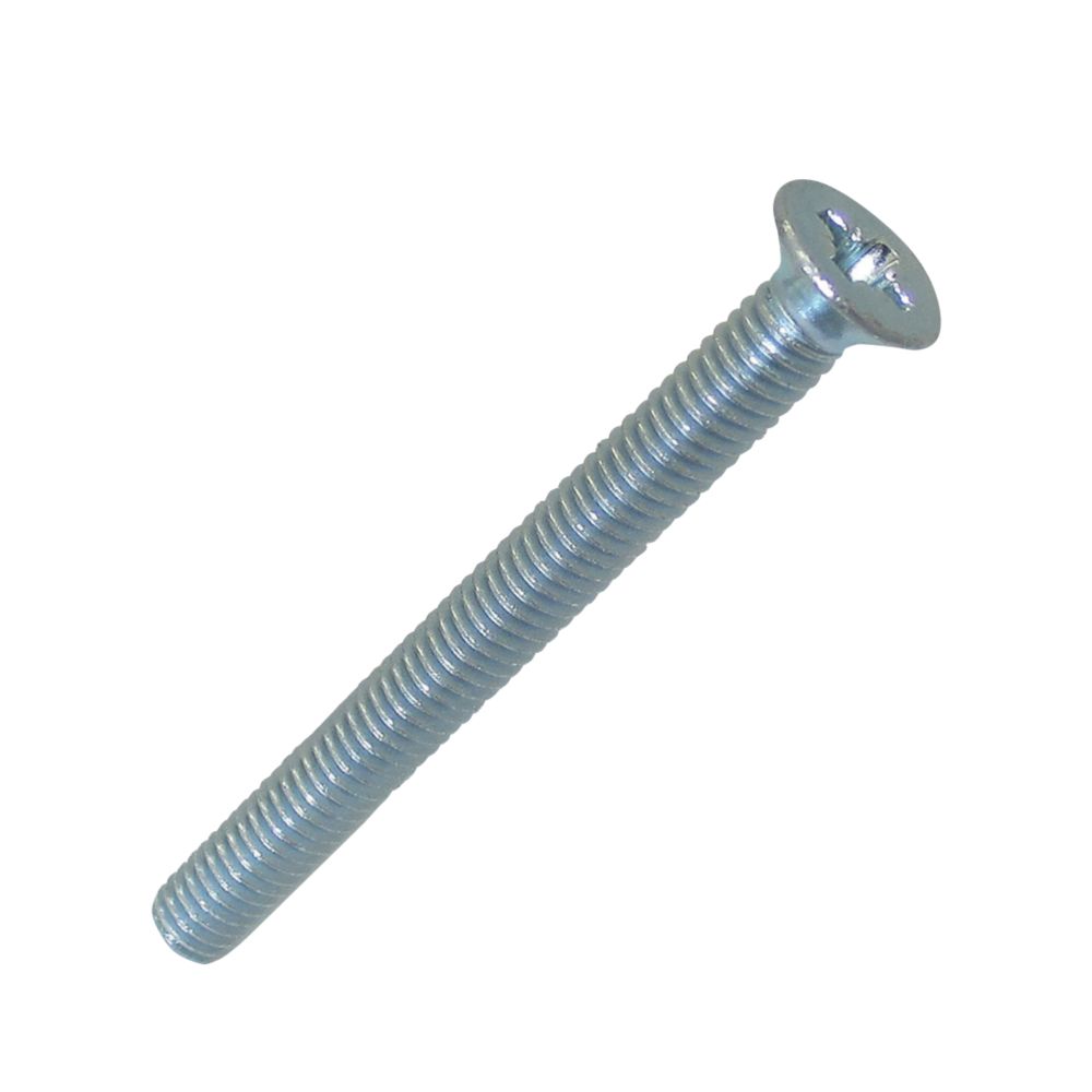 Image of Easyfix Bright Zinc-Plated Countersunk Machine Screws M4 x 40mm 25 Pack 