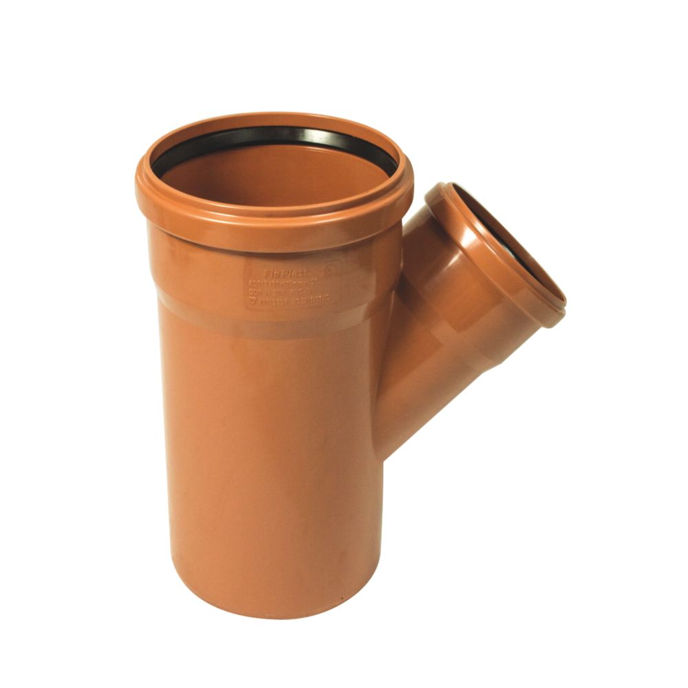 Image of FloPlast Push-Fit 45Â° Double Socket Unequal Junction 160mm x 110mm 