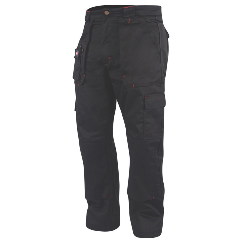 Image of Lee Cooper LCPNT206 Classic Kneepad Trousers Black 34" W 31" L 