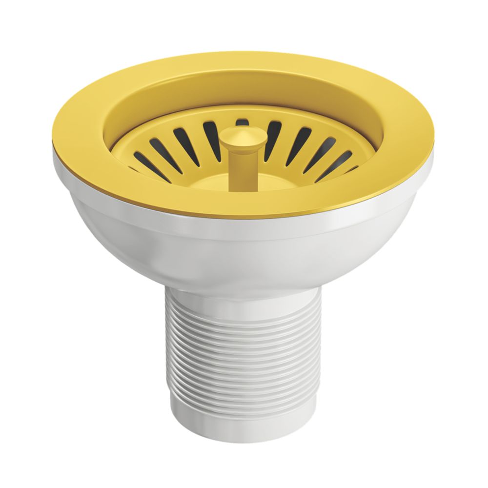 Image of ETAL Sink Strainer Waste Yellow 90mm 