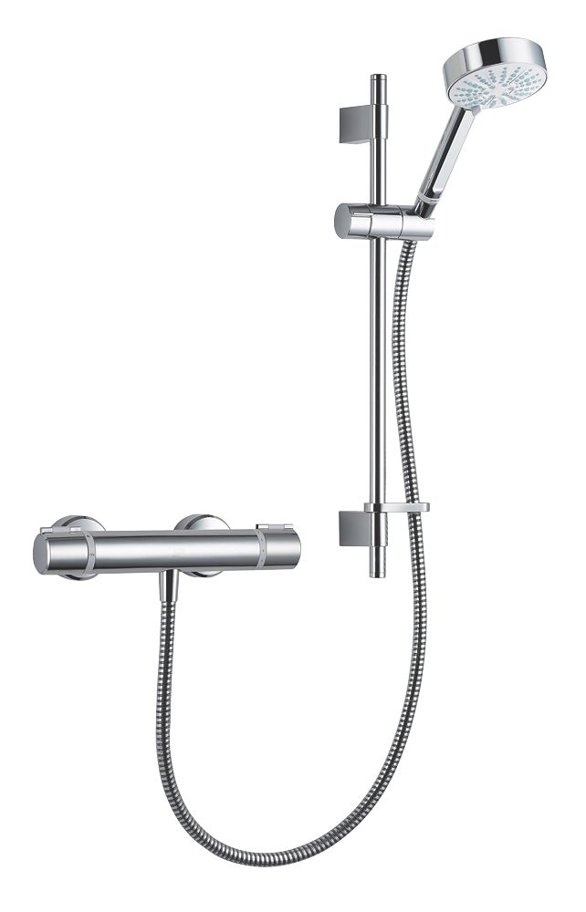 Image of Mira Atom EV Rear-Fed Exposed Chrome Thermostatic Mixer Shower 