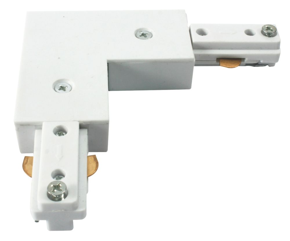 Image of Knightsbridge 1-Circuit Right Angle Connector for Knightsbridge Track Lighting System White 