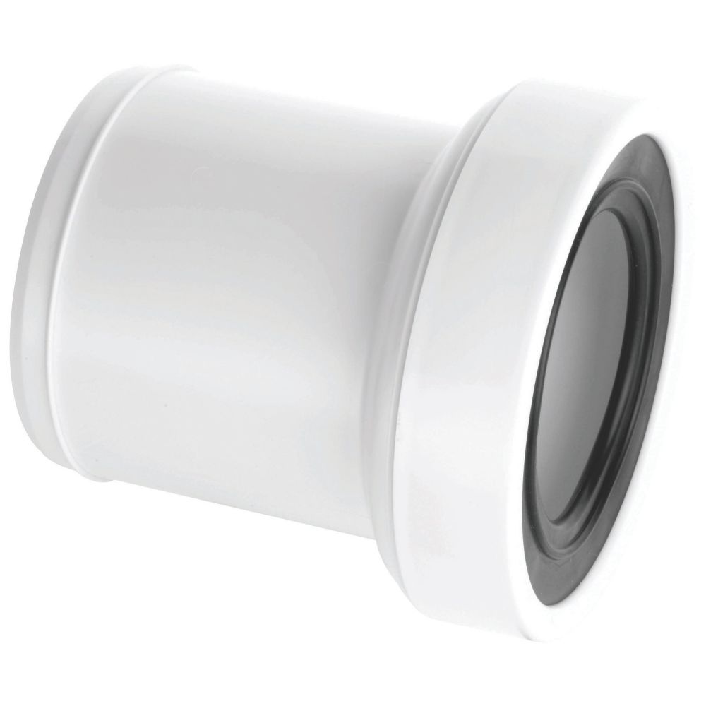 Image of McAlpine Rigid Straight Telescopic WC Socket Extension White 138mm 