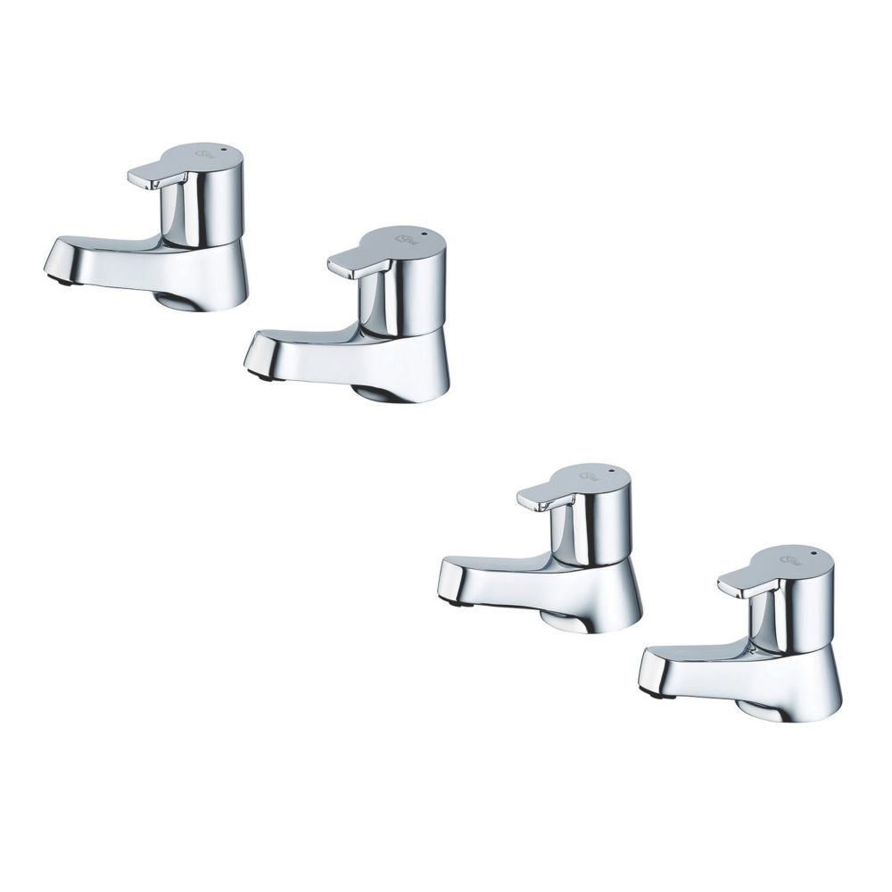 Image of Ideal Standard Calista Basin & Bath Pillar Tap Pack 