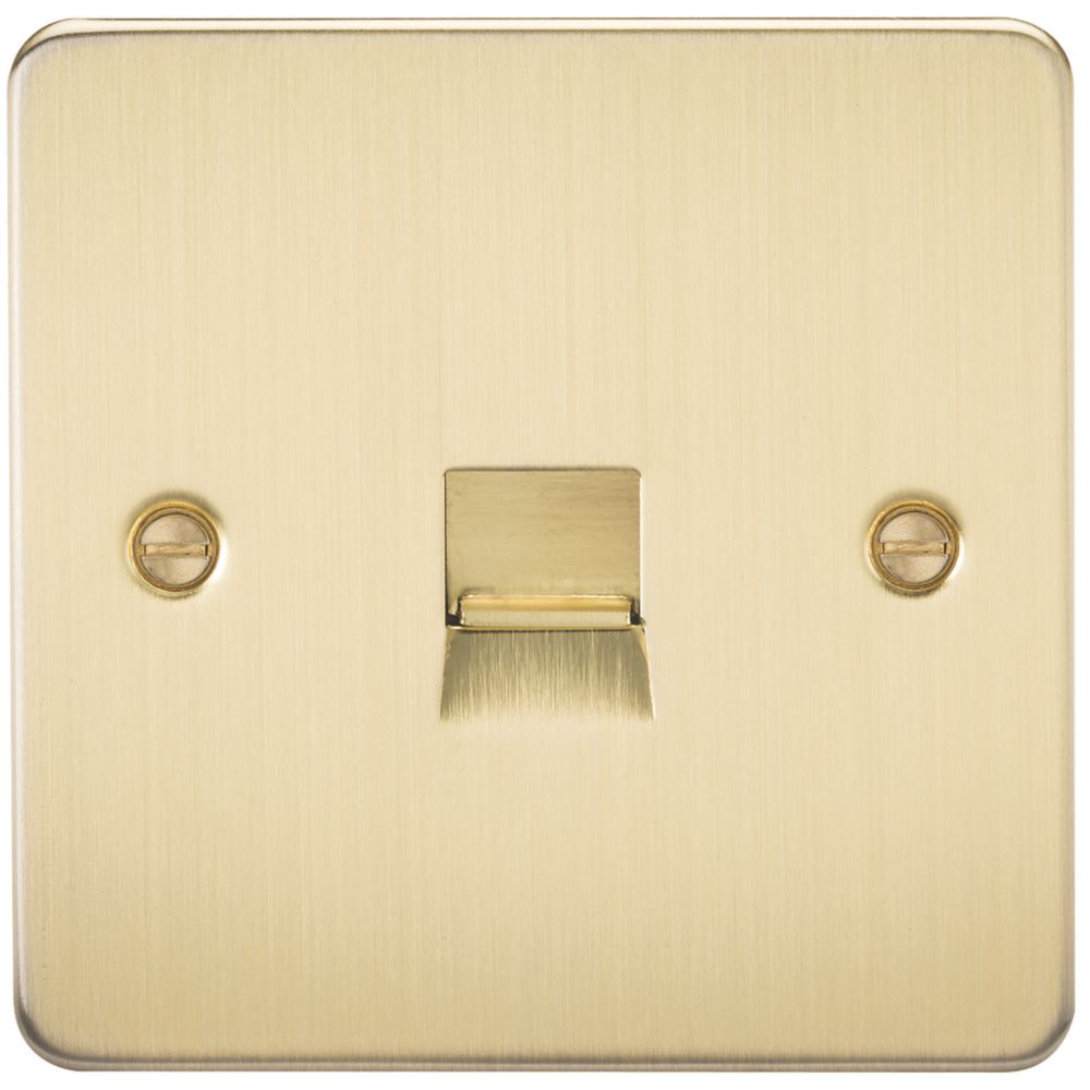 Image of Knightsbridge Master Telephone Socket Brushed Brass 