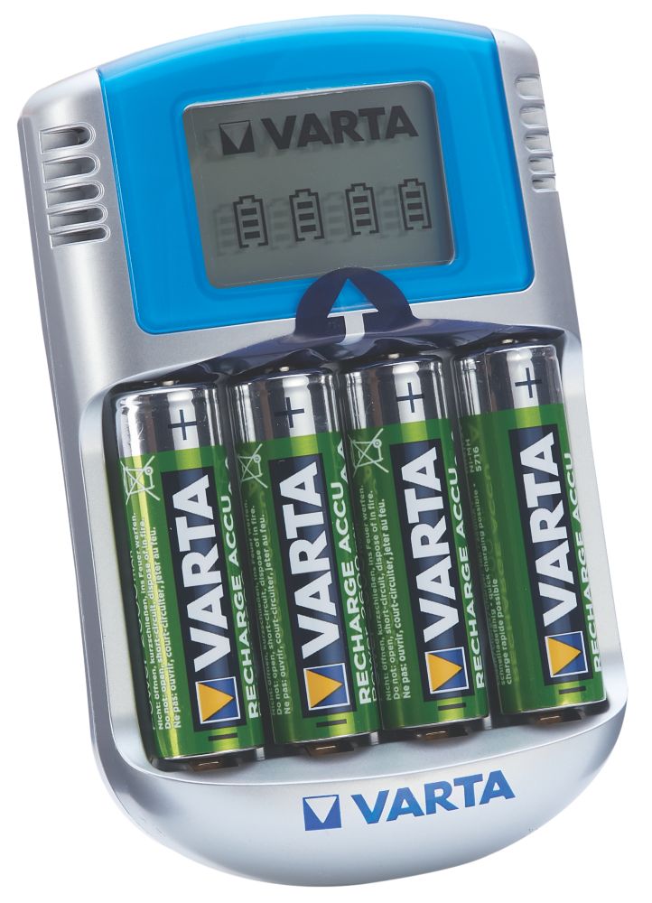 Image of Varta AA Fast Charger with 4 x AA Batteries 