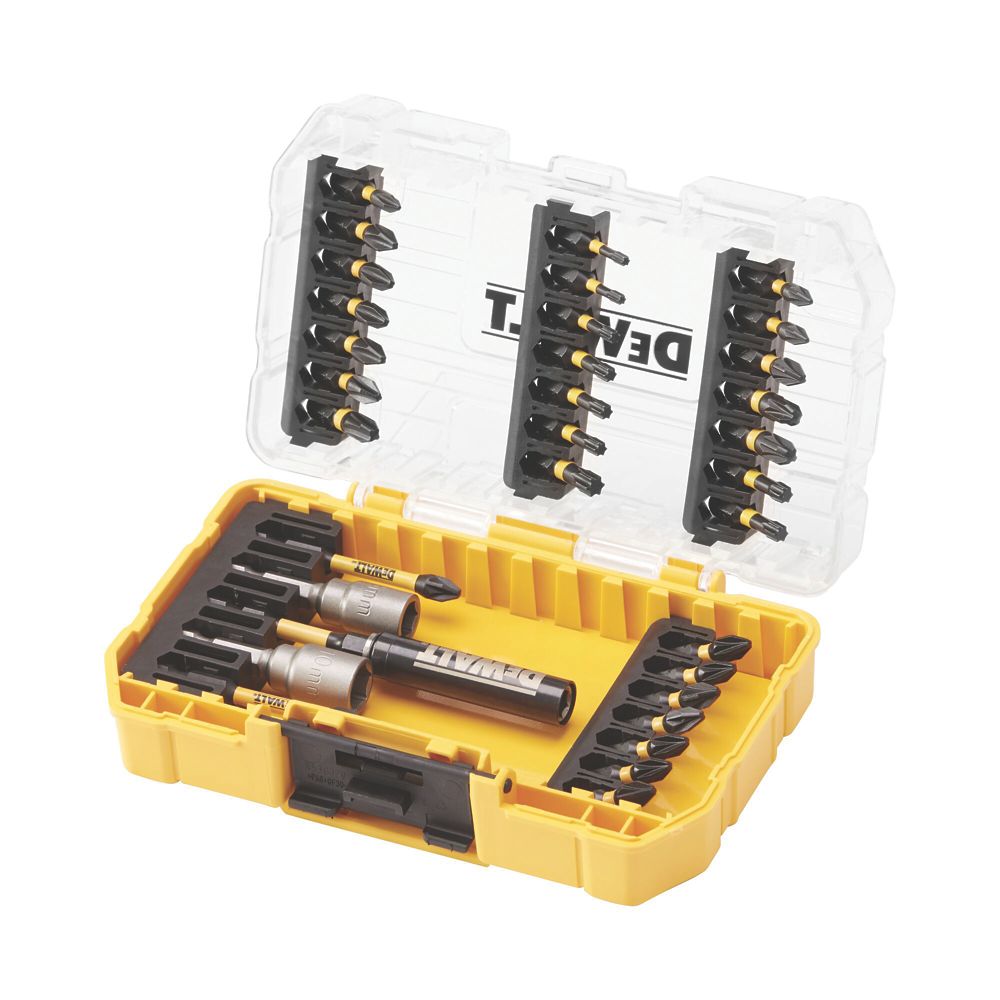 Image of DeWalt Flextorq 6.35mm Hex Shank Mixed Screwdriver Bit Set 33 Pieces 
