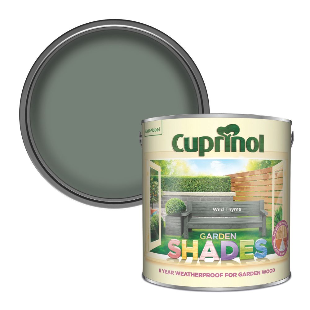 Image of Cuprinol Garden Shades Wood Paint Matt Wild Thyme 2.5Ltr 