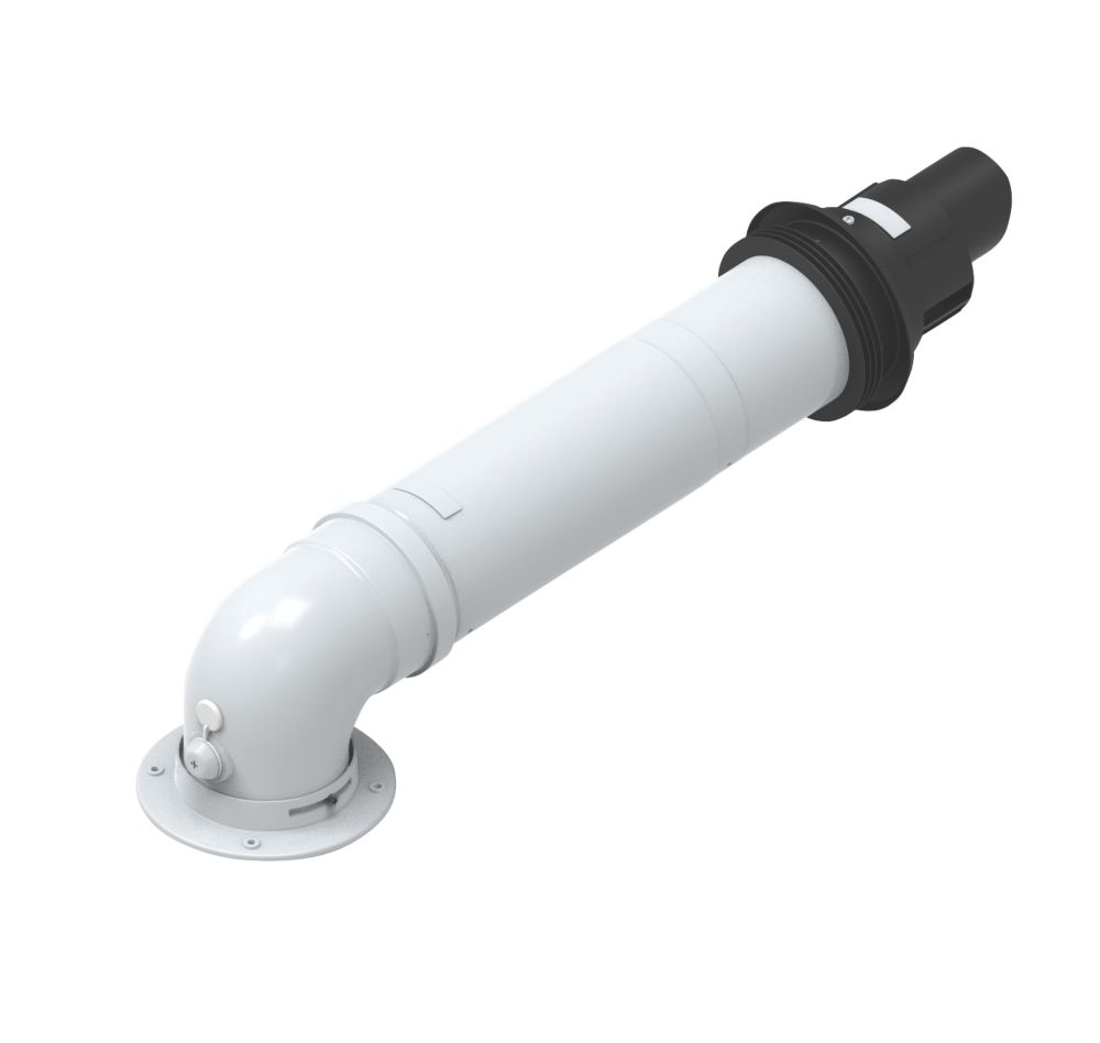 Image of Baxi Internal Fit Telescopic Flue 300-470mm White / Black 