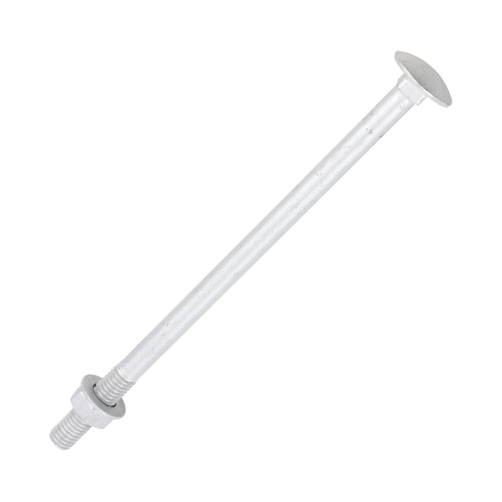 Image of Timco Exterior Coach Bolts Carbon Steel Organic Silver Coating M8 x 150mm 10 Pack 