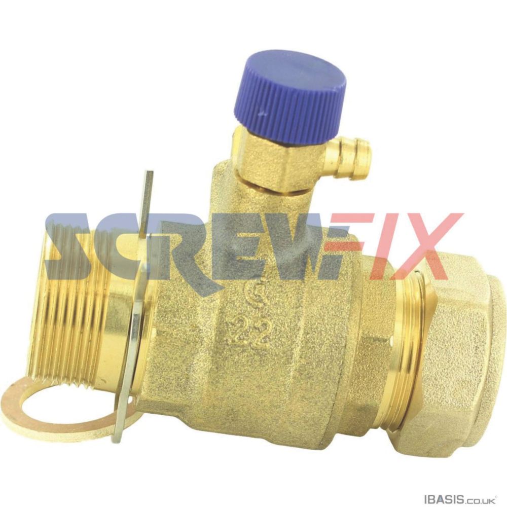 Image of Ideal Heating 174560 Drain Valve Pack with 22mm Valve 