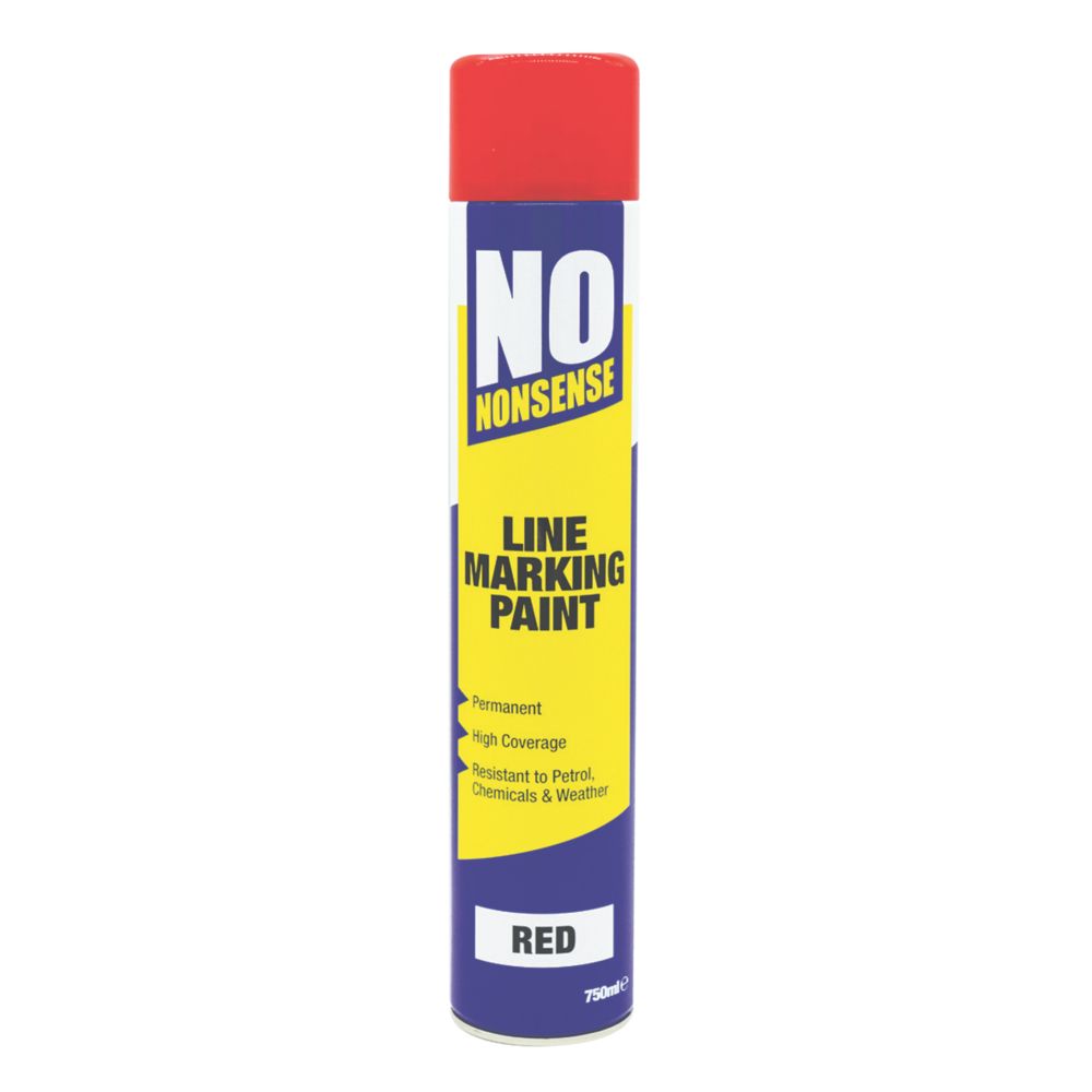 Image of No Nonsense Line Marking Paint Red 750ml 