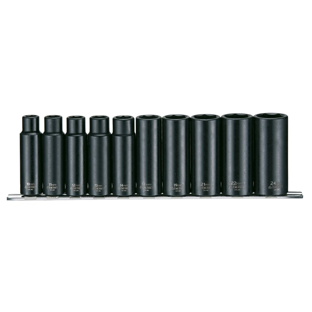 Image of Teng Tools 1/2" Drive Deep Impact Socket Set 10 Pcs 