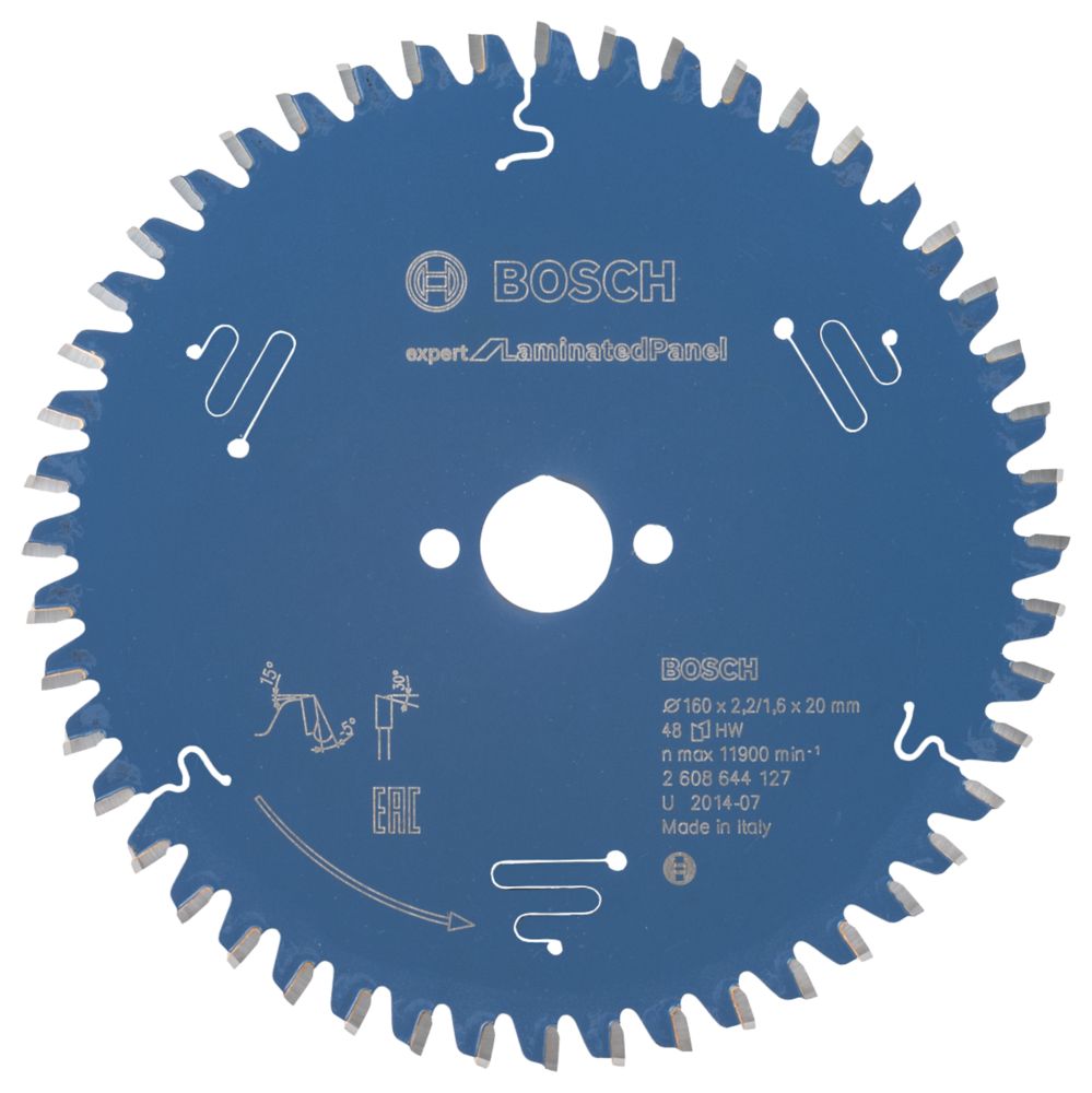 Image of Bosch Expert Laminate Panel Circular Saw Blade 160mm x 20mm 48T 