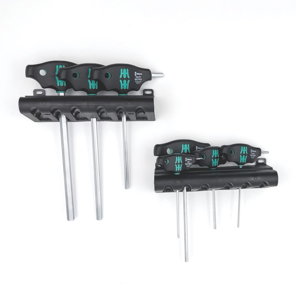 Image of Wera 454 HF Metric T-Handle Screwdriver Set 7 Pieces 