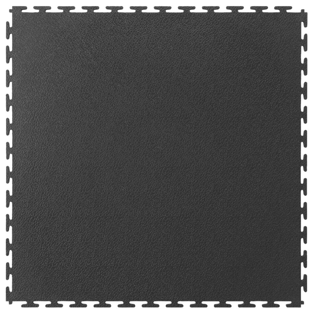 Image of Ecotile E500/7 Interlocking Floor Tile Black 500mm x 500mm 4 Pack 