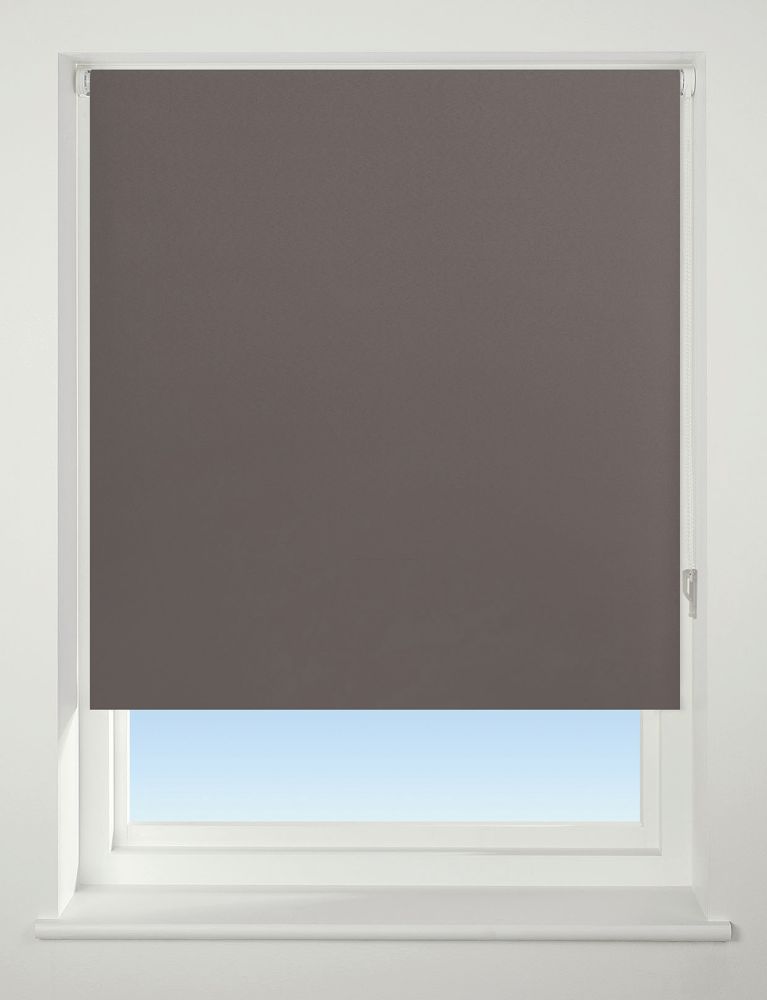 Image of Universal Polyester Roller Non-Blackout Blind Chocolate 1500mm x 1700mm Drop 
