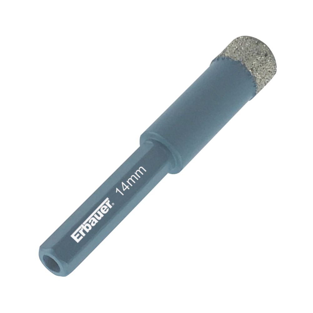 Image of Erbauer Diamond Tile Drill Bit 14mm x 80mm 