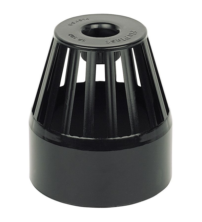 Image of FloPlast Vent Terminal Black 110mm 