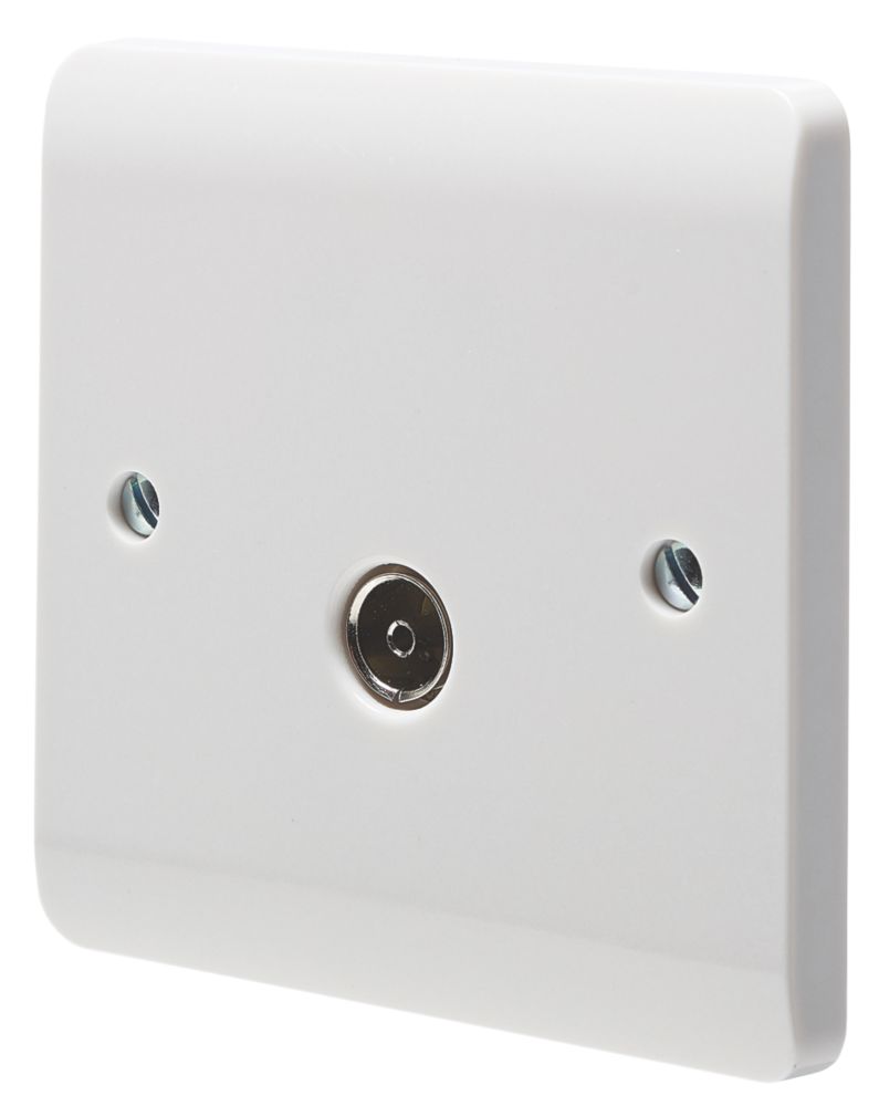 Image of Crabtree Instinct 1-Gang Coaxial TV Socket White 