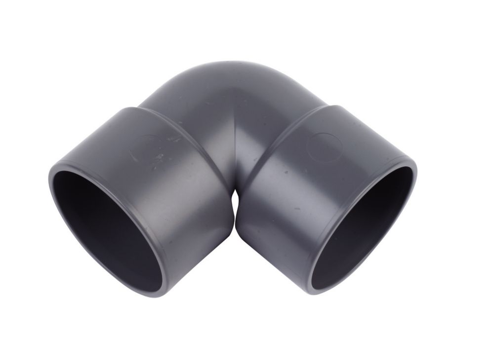 Image of FloPlast Bends 90Â° Grey 40mm 5 Pack 