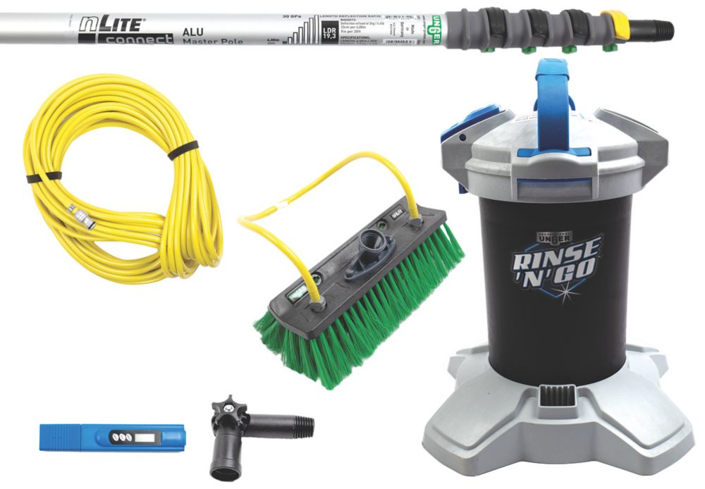 Image of Unger Rinse n Go AK159 Pure Water Cleaning Kit 7 Pieces 