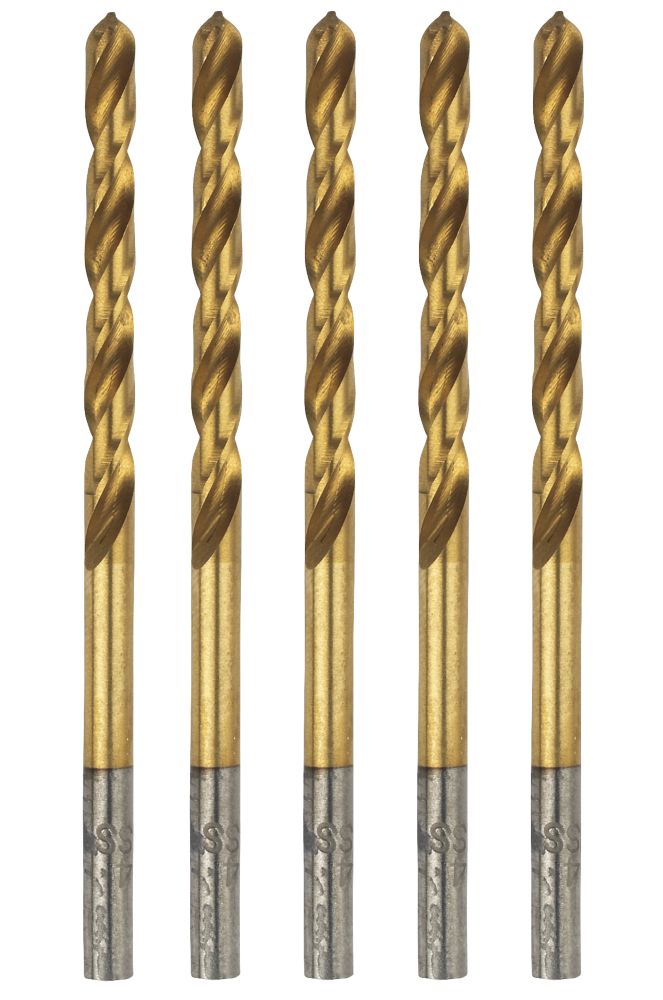 Image of Erbauer Straight Shank Ground HSS Drill Bits 1.5mm x 40mm 5 Pack 