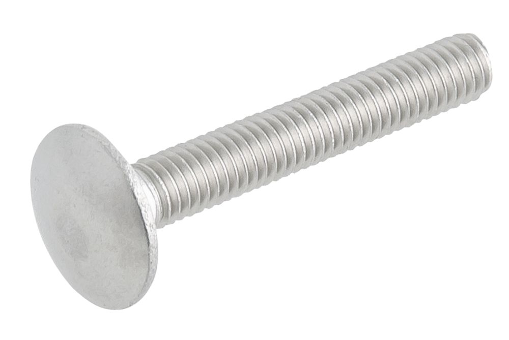 Image of Easyfix Threaded Coach Bolts A2 Stainless Steel M8 x 50mm 10 Pack 