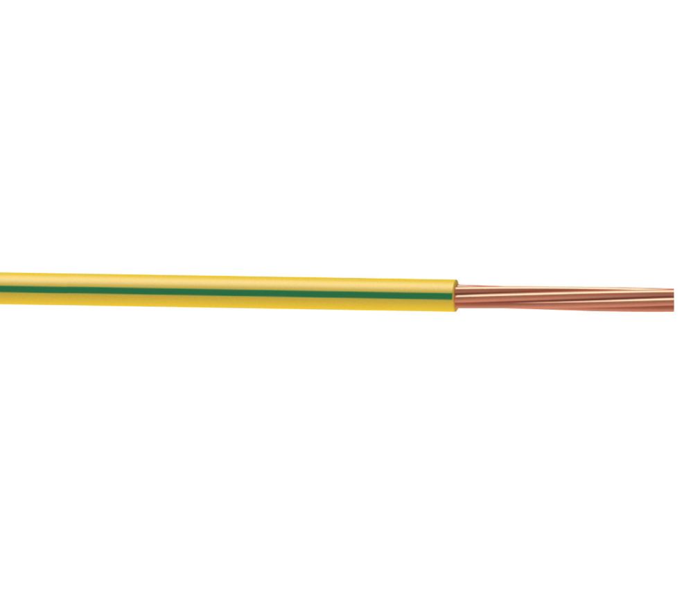 Image of Time 6491X Green/Yellow 1-Core 6mmÂ² Conduit Cable 10m Coil 
