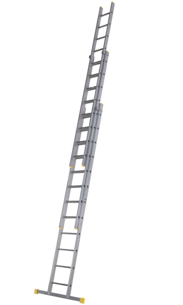 Image of Werner PRO 3-Section Aluminium Square Rung Extension Ladder 8.61m 