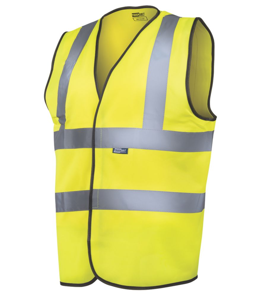 Image of Tough Grit High Visibility Vest Yellow Medium 48" Chest 