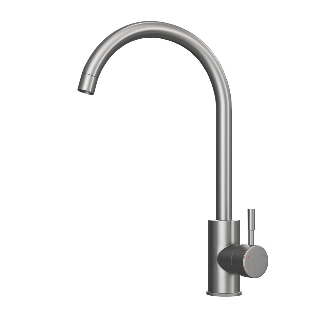Image of ETAL Holly Single Lever Mono Mixer Kitchen Tap Brushed Steel 