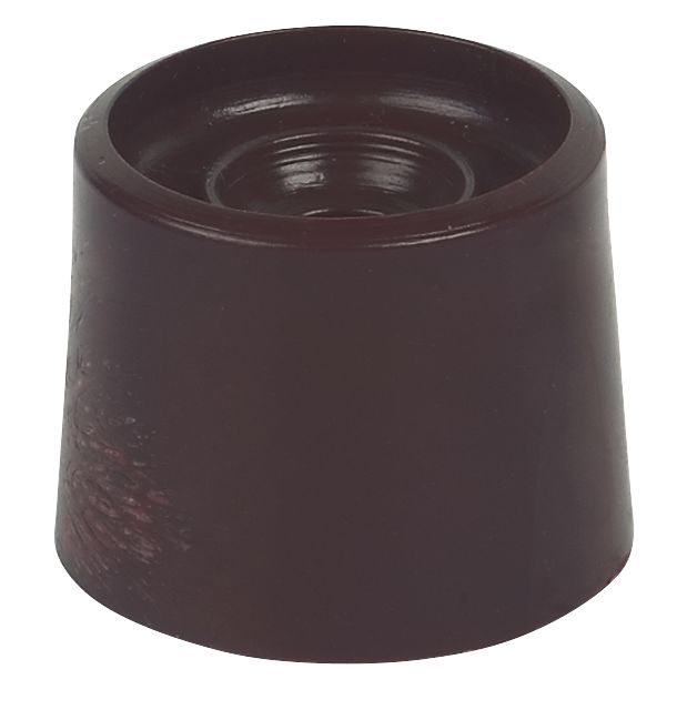 Image of Round Door Stops 32 x 20mm Black 10 Pack 