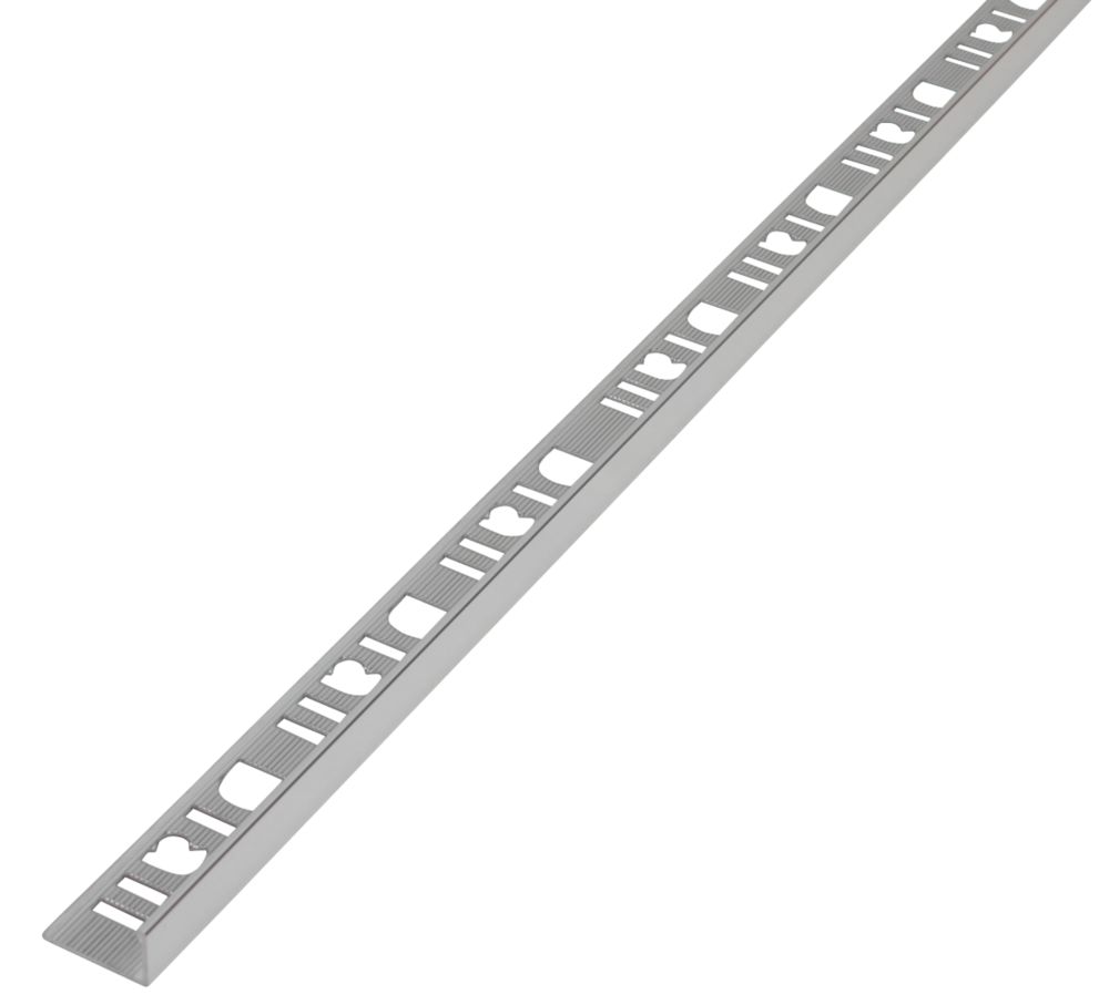 Image of Diall 10mm Straight Aluminium Tile Trim Chrome 2.5m 